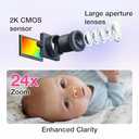 VTech Smart WiFi Baby Monitor, 2K CMOS Sensor Camera, 5.5-inch HD IPS Screen, Clear Infrared Night Vision, Pan-Tilt, 24x Zoom, 2-Way Talk, Multi-Color Night Light, Soothing, Free App: Smart HD Plus
