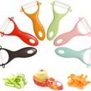 Trez Treamer 6PCS Vegetable Peeler Set with Sharp Blade,Ceramic Apple Peeler Potatoes & Potato Peeler Veggie Peeler Fruit Peeler Carrot Y Peeler Utral Fast Peeling without Rust for Kitchen (6-Pack Rainbow)