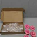 Vesici 20 Pcs Glitter Mini Cowgirl Hat Tiny Cowboy Shot Glass Decor Cute Space Cowgirl Hat Boot Shot for Dollhouse Decor (Pink)
