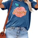 YEXIPO Womens Graphic Tees Short Sleeve Summer Tops Funny Letter Print Crew Neck Casual Loose Cute T Shirts (XL)