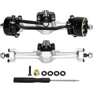 LRFHL RC Front and Rear Axles SCX30 Axle for 1/30 Axial SCX30 RC Crawler Upgrade (Silver)