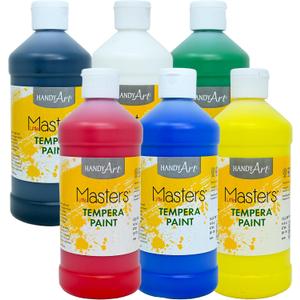 Handy Art Little Masters Tempera Paints Set, 16 oz, 1 Pound (Pack of 6)
