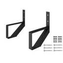 DIYHD Steel Stair Stringer 1 Step for Deck Height 13in,Powder Coated Black Outdoor Deck Stringer,MAX Load Capacity:500lbs,2pcs