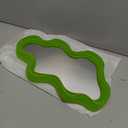 Living Room Mirrors for Wall Decor, Soft Velvet Wall Mounted Cloud Mirror for Girl Teen Women Bedroom Decoration, Cute Hanging Sculpture Home Accent for Dining Room Kitchen (Lawn Green) (16x10")