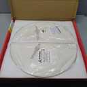 Half-Moon Ceramic Heat Deflector Plates for Kamado Joe Big Joe I, II, III - 19.8 Inch Pizza Stone - Kamado Joe Accessories and Replacement Parts by Smoker Chef - 2-Pack