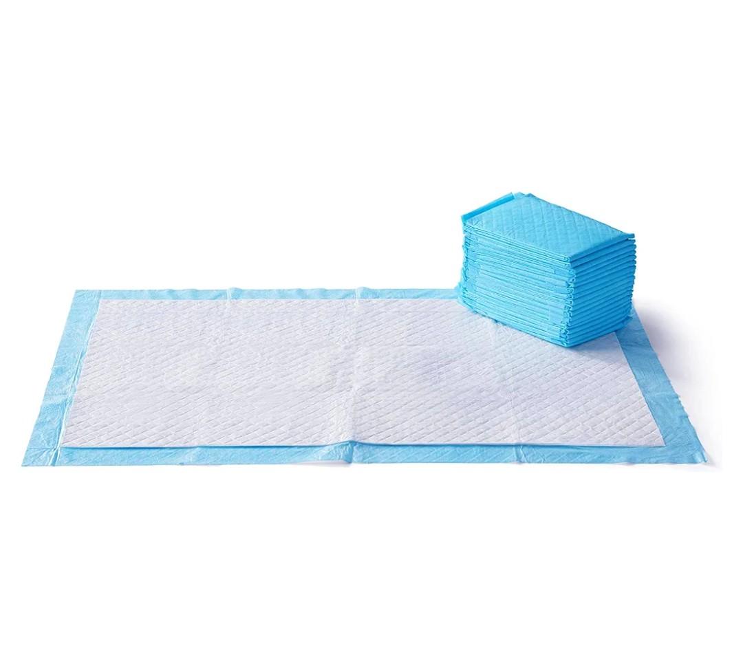 Basics Leakproof Dog and Puppy Pee Pads with 5Layer QuickDry Surface for Potty Training, Standard Absorbency, Giant, 27.5 x 44Inch, Pack of 40, Blue & White