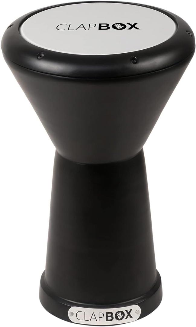 Clapbox Darbuka Hand Drum, A Percussion Instrument good for Beginners or Professionals, NOT MADE IN CHINA, The most reviewed Hand Drums brand Worldwide (Black)