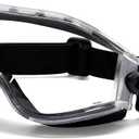 UKNOW Safety Goggles Over Glasses - Anti-Fog Clear Lens - ANSI Z87.1 Certified Eye Protection for Lab Work, Industrial Use (Black)