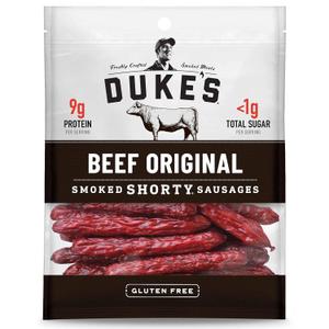 Duke's Beef Original Smoked Shorty Sausages, 7g Protein Per Serving, Easter Basket Stuffer for Men, 4 oz., Best By: 03/09/2028