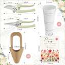 LEIFIDE Flower Bar Buckets Set Kit Bloom Bar Supplies Include Wood Sign Gift Bags Iron Bucket Garden Flower Shears for Wedding Bridal Shower Graduation Birthday Table Centerpieces(39 Pcs,White)