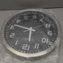 La Crosse Technology WT-3161BK 16 Inch Stainless Steel Atomic Clock, Analog, Silver