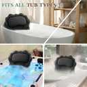 Bath Pillow RUVINCE Ergonomic Luxury Bathtub Pillow with Head,Neck, Shoulder and Back Support, 4D Bath Pillows for tub with 6 Powerful Suction Cups, Fits All Bathtub, Spa Tub, Hot Jacuzzi (Black)