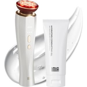 INIA 3-in-1 Skin Tightening Device True Beauty Glow Facial Massager Red Light Therapy for Face and Neck