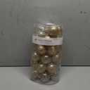 Sea Team 60mm/2.36" Shatterproof Clear Plastic Christmas Tree Ball Ornaments Set, Decorative Hanging Transparent Xmas Baubles with Stuffed Delicate Decorations (30 Counts , Champagne)