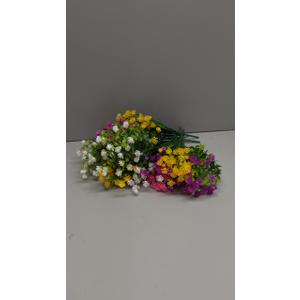 WILLBOND 12 Bundles Artificial Flowers Outdoor, UV Resistant Faux Artificial Plants Shrubs Plastic Flower Bulk for Hanging Planter Porch Window Home Spring Summer Decor(Yellow, Orange, Fuchsia)
