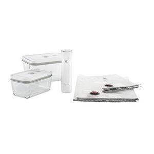 ZWILLING Fresh & Save 7-pc Vacuum Sealer Machine Starter Set, Sous Vide Bags, Meal prep, Airtight Food Storage Containers, Glass