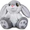 HO-EF Easter Bunny Stuffed Animal, 8.5" Bunny Plush with Floppy Ears, Machine Washable& Softness, Cute Bunny Rabbit Plush Toys for Girls Boys Kids Babies Easter Birthday Gifts Decoration, Gray