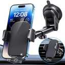 Phone Holders for Car, [Super Suction Cup] Car Phone Mount for Dashboard Windshield & Air Vent, Universal Car Accessories for iPhone 17/16/15, Samsung Galaxy, Most 4-7” Smartphones