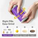 Barhon Pill Crusher Stainless Steel, Purple