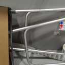 Medline Lightweight Two Button Folding Walker with 5" Wheels, Aluminum Frame Supports up to 300 lbs