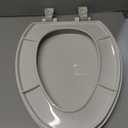 Bemis 7300SLEC Slow Close Toilet Seat, Easy Clean Hinges and Durable Plastic Seat, Made in USA, Elongated, White