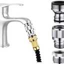 Kitchen Sink Faucet Quick Connector, Sink Faucet to Garden Hose Adapter, Dishwasher/Washer Snap Coupling Adapter, Faucet to Hose Adapter for Kitchen/Bathroom/Shower Hose