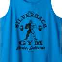 96.4% Silverback Gym Apparel Venice beach California, retro Tank Top blue XL