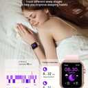 Smart Watch for Women Men Fitness: Smart Watch for iPhone&Android Bluetooth Call with SpO2 Sleep Heart Rate Monitor,IP68,Fitness Tracker with 120+Sport,Reloj Inteligente 30 Day+Battery Life, 2 Bands