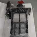 FLEDAVID Motion Sensor Porch Light Dusk to Dawn Outdoor Wall Lantern Black Exterior Sconce Lighting Fixtures Modern Outside Wall Mount Coach Lamp for House Garage Patio Front Door (Black(Gold Trim) 1-Pack)