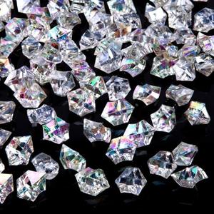 3 x DomeStar Iridecent Fake Ice, 150PCS Sparkling Vase Fillers Fake Diamonds Clear Gem Stones DIY Crafts Wedding Table Scatter Decoration