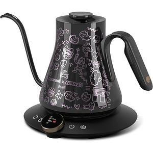 Cocinare x Chanoir FLOW M9 Pro Electric Kettle, Art de Paris Collaboration, ±0.5℉ Precise Temp Control for Coffee & Tea, Stainless Steel Interior, Fast Heating for Boiling Water (Chanoir Black)