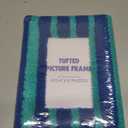 Tufted Picture Frame 4"x6"  Green&Blue
