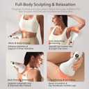 Lymphatic Drainage Massager & Anti Cellulite Fascia Massage Tool - Reduce Stretch Marks & Blaster Cellulite for whole Body - Body Sculpting Machine with Microcurrent, Red Light,Heat & Vibration