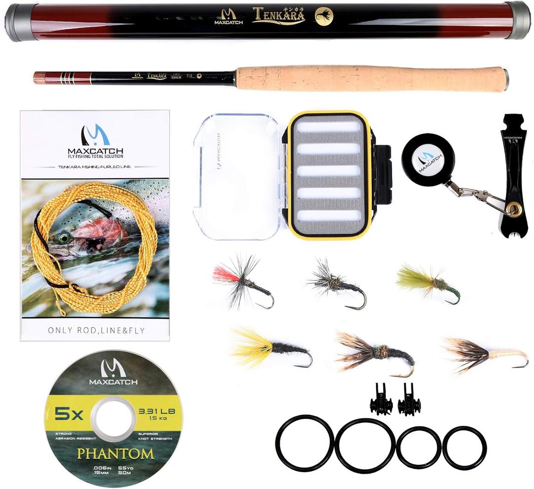 Maxcatch Tenkara Fishing Rod and Combo 9/10/11/12/13ft/Triple Zoom 8'10''/9'9''/10'6'',10'8''/11'10''/12'9''