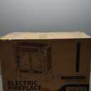 24Inch Electric Fireplace Stove, Free-Standing Infrared Fireplace Stove, Controllable 3D Flame, 4 Variable Flame&Log Colors, 1500w, 5100BTU,TC(50-99),Black,23.5" L X 10.7" W X 24.3" H