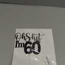 60th Birthday Cake Topper, Happy 60th Birthday Cake Decorations, 60 and Fabulous, Cheers to 60 Years, Funny 60th Birthday Party Decorations Black Glitter