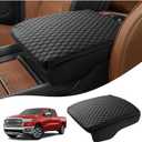 Shademax Center Console Cover for Dodge Ram 1500 2026 2025-2019, Armrest Cushion Pad Cover for 5th Ram 1500 2500 3500 Accessories Arm Rest Cushion Leather Bucket Seat Console Protector Anti-Scratch
