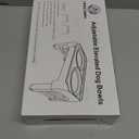 Elevated Bowls for Small Dogs - 3 Height Adjustable Raised Stand With 25oz Stainless Steel Food Bowls, Anti-Slip Feeder Adjusts to 7.5", 6", 2.75", Light Brownish Gray