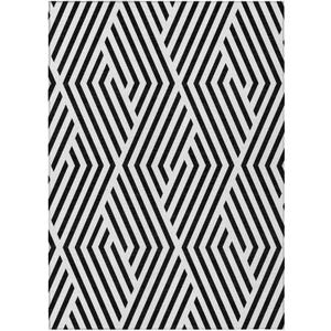 Addison Rugs Chantille ACN550 Black 10' x 14 Indoor Outdoor Area Rug, Stain Resistant, Machine Washable, Non Shedding, Bedroom, Living Room, Dining Room, Kitchen Rug