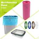 4PCS 4 Colors Garbage Can Rubber Bands - 140cm Adjustable Elastic Bands Fit 8-33 Gallon Trash Cans Litter Box - Cord Lord Heavy Duty Garbage Bags Band for Home Office School Picnic Indoor & Outdoor