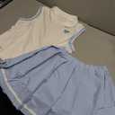 Ecolala Girls 2 Piece Outfits Sleeveless Top and Skirt Set Blue 13-14 Years