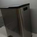 GarveeHome 2 x 8 gal Stainless Steel Double Trash Can with Lid for Kitchen, Large Dual Trash and Recycle Bin Combo, Step-on Kitchen Metal Garbage Cans, PP Inner Buckets, Liner Rim, Silver