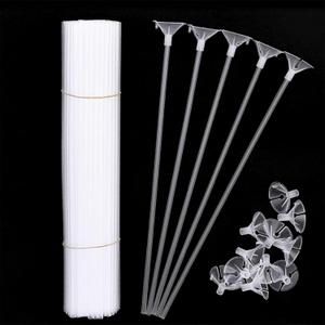 20 pcs Balloon Sticks,Transparent Plastic Balloon Sticks - Lightweight & Durable,Ideal for Birthday Parties,Weddings and Commercial Events