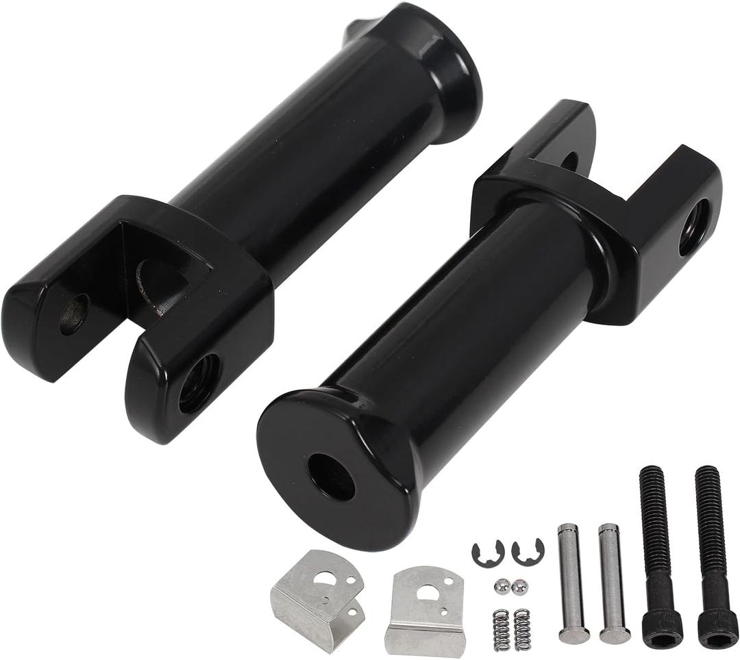 Footpeg Supports,Passenger Foot Rest Brackets Compatible with Harley Softail Deluxe Fat Boy Heritage Sport Glide Softail Slim Street Bob Breakout Low Rider Models 2018-2026 (Black)