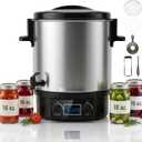 Wantjoin Electric Canner - 28.5QT Large Capacity 1500W Fast Heating Intelligent Digital Control Electric Water Bath Canner for Canning Jams Sauces Pickles with Safety Handles & Easy Drainage