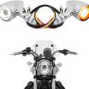 DREAMIZER Universal Motorcycle Turn Signals 2pcs LED Motorcycle Blinkers Compatible with Harley Touring Sporster 883 Honda Yamaha Suzuki Kawasaki and More