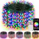 Smart Color Changing Christmas Lights, 132FT 400 LED RGB Christmas String Lights with App & Remote Control, Waterproof Christmas Tree Lights for Outdoor Indoor Party Decor