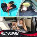VaygWay Inflatable Car Air Mattress 2 Pk Air Bed with Pump Kit Portable Back Seat Travel Air Mattress Camping Vacation Blow up Bed Cushion - Sleeping Pad with 2 Pillows - Universal Car SUV Truck