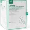 Medline Dentips Disposable Oral Swabsticks, Adult Mint Dentifrice-Treated, Green, 250 Count