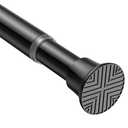 SISELBA Spring Tension Curtain Rod 32-76 inch, Adjustable Expandable Tension Curtain Rod No Drilling, Tension rods for Window Doorway Kitchen Curtain, Black